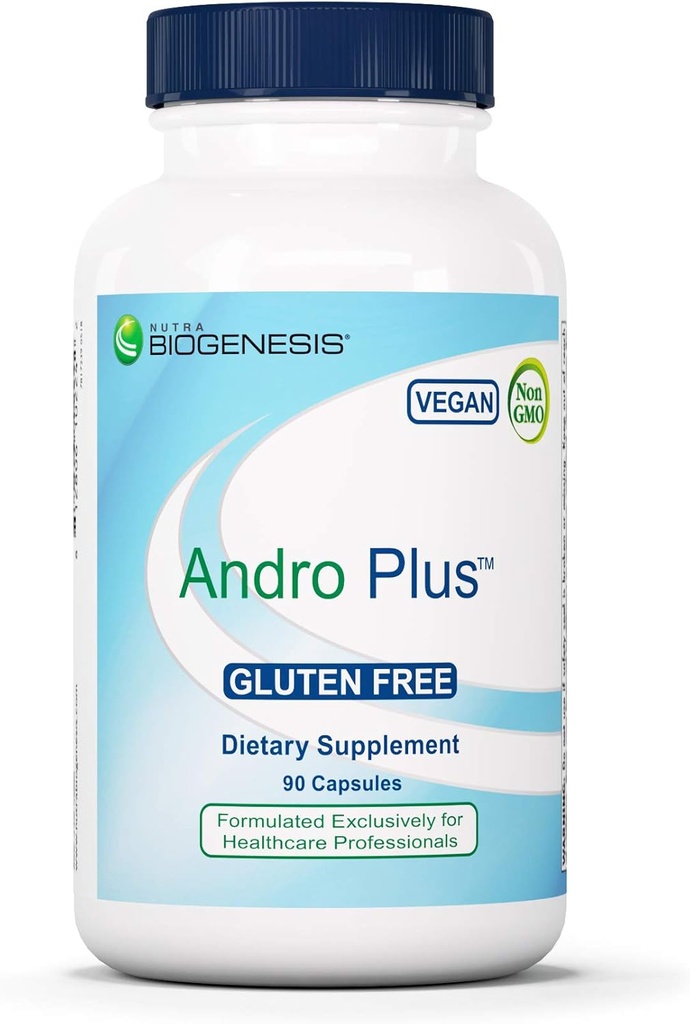 Nutra BioGenesis Andro Plus - Tribulus Terrestris Extract for Men, Maca Root Supplement for Men's Vitality with Muira Puama, Health and Wellness Support - 90 Vegetarian Capsules