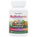 Natures Plus Animal Parade Multivitaminas Chewable para niños - 90 Tablas con Forma de Animales - Sabores Naturales - Vegetariano, Gluten Gratis - 45 Servimientos
