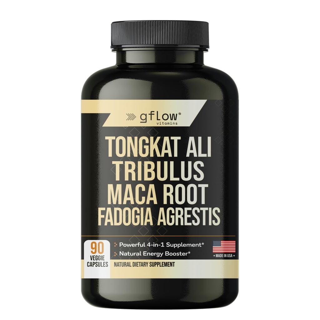Tongkat Ali for Men &amp; Women- Extra Strength Formula with Fadogia Agrestis and Tribulus with Maca Root - Stamina, Vitality, Energy, Mood Support ← Made in USA
