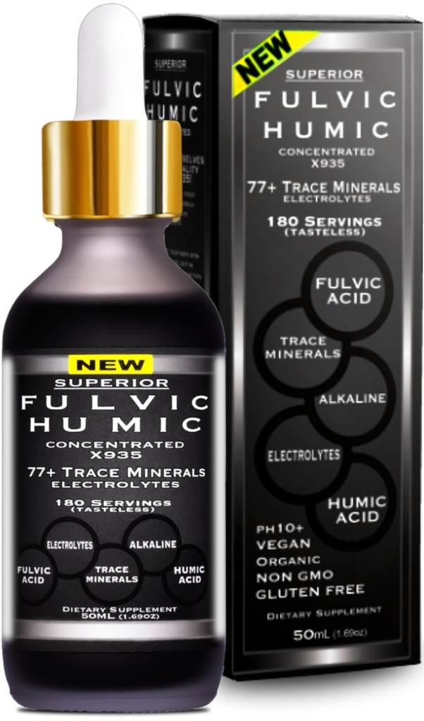 Trace Mineral Drops with Electrolytes - 77 Trace Minerals - 180 Servings- Restaurar Electrolytes, Mejorar la salud de Gut, Reparación de Gotas Lácteas - Minerales de Traza Iónica Degradados por plantas de ácido Fulvic & Humic