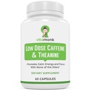 VitaMonk Caffeine y Theanine - No Jitters, No Crash- Microdose de Caffeine L Theanine Pills con Caffeine Theanine y Theobromine - 25 mg de Caffeine, Caffeine Pills L Theanine - 60 Caps