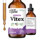 Wild &amp; Organic Vitex Tincture - Vitex Chasteberry Supplement for Women - Liquid Chaste Tree Berry Extract for Good Mood - Vegan, Sugar &amp; Alcohol-Free Herb Drops - 4 fl oz
