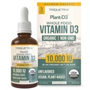 Vitamina Orgánica D3 10,000 UI - Planta D3, Vegan, Max Strength Sublingual Líquido gotas D3 - 200% Absorción Superior, 100% Forma de Cholecalciferol Basado en Planta & Vegan D3, Dosis Ajustable (30 Servimientos)