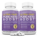 Laboratorios Justificados (2 Pack Ultra Fast Pure Keto Boost Pills 1275MG Nueva &amp; Mejorada Fórmula Contiene Apple Vinagre Vinagre Virgen Extra Aceite de Oliva Powder Green Tea Leaf 120 Capsules