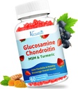 Altas Gummies de Glucosamina Bioavailable con Turmérica &amp; MSM, Boswellia -Suplemento de soporte complementario - Soporte de cartílago, flexibilidad & fuerza - 60 Gummies