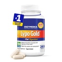 Enzymedica Lypo Gold, High Potency Lipase Digestive Enzymes for Fat Digestion, Supports Occasional Bloating Relief & Digestive Health, Keto-Friendly, Vegan, 240 cápsulas