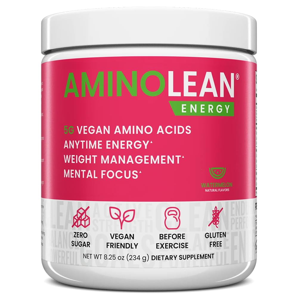RSP Nutrition AminoLean Pre Workout Powder, Amino Energy & Weight Management with BCAA Amino Amino Amino Acids & Natural Caffeine, Preworkout Boost for Men &amp; Women, 30 Serv