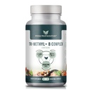 Tri-Metil+ B Complejo Vitaminas Metilada B - Metil B Complejo Completo de Metil B Suplemento Vitamina para MTHFR Soporte con formas activas de metilcobalamina B12, Adenosylcobalamin y Methylfolate