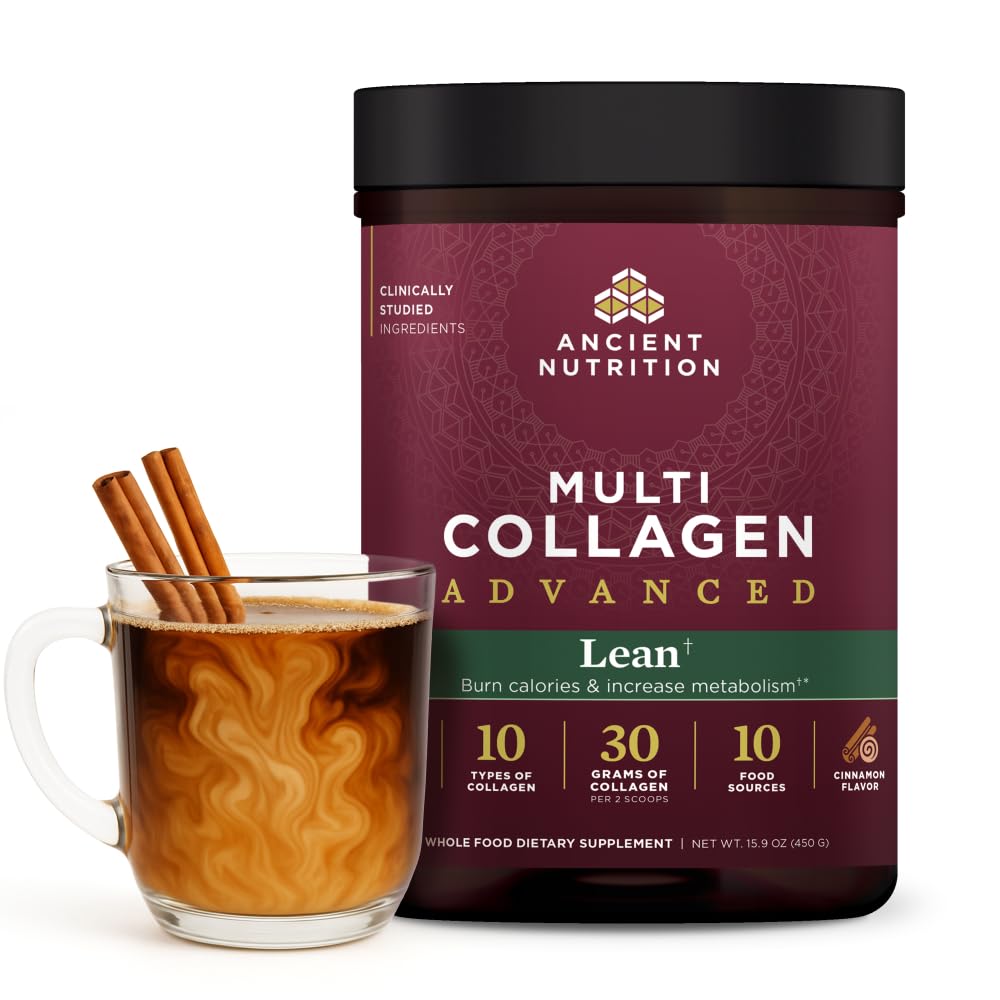Antigua Nutrición Advanced Collagen Peptides de polvo Proteína de pólvora con Probióticos y Vitamina C, Canela, para Hombres de Mujeres, apoya la gestión saludable del peso &amp; edificio del músculo, 25 servicios
