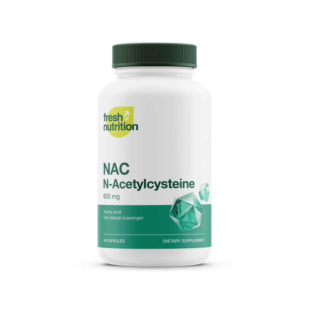 Suplemento NAC - N Acetyl Cysteine - dosis altas 600mg - Amino Acids - Vegan Friendly - Pure NAC Powder - 90 cápsulas