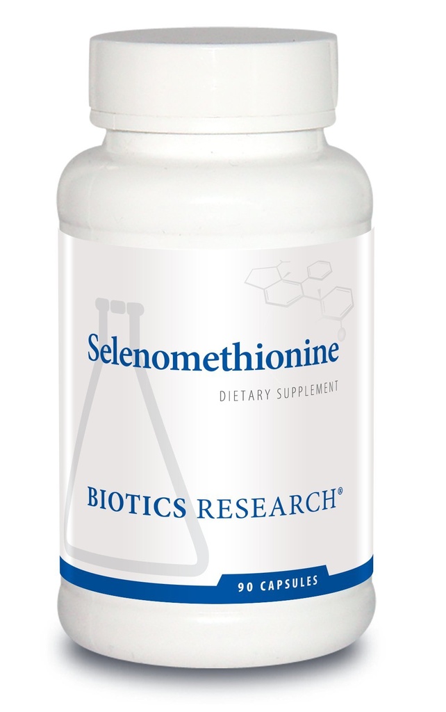 Biotics Research Selenomethionine – High Potency Selenium, Thyroid Gland Function, DNA Production, Cognitive Health, Potent Antioxidant. 90 cápsulas