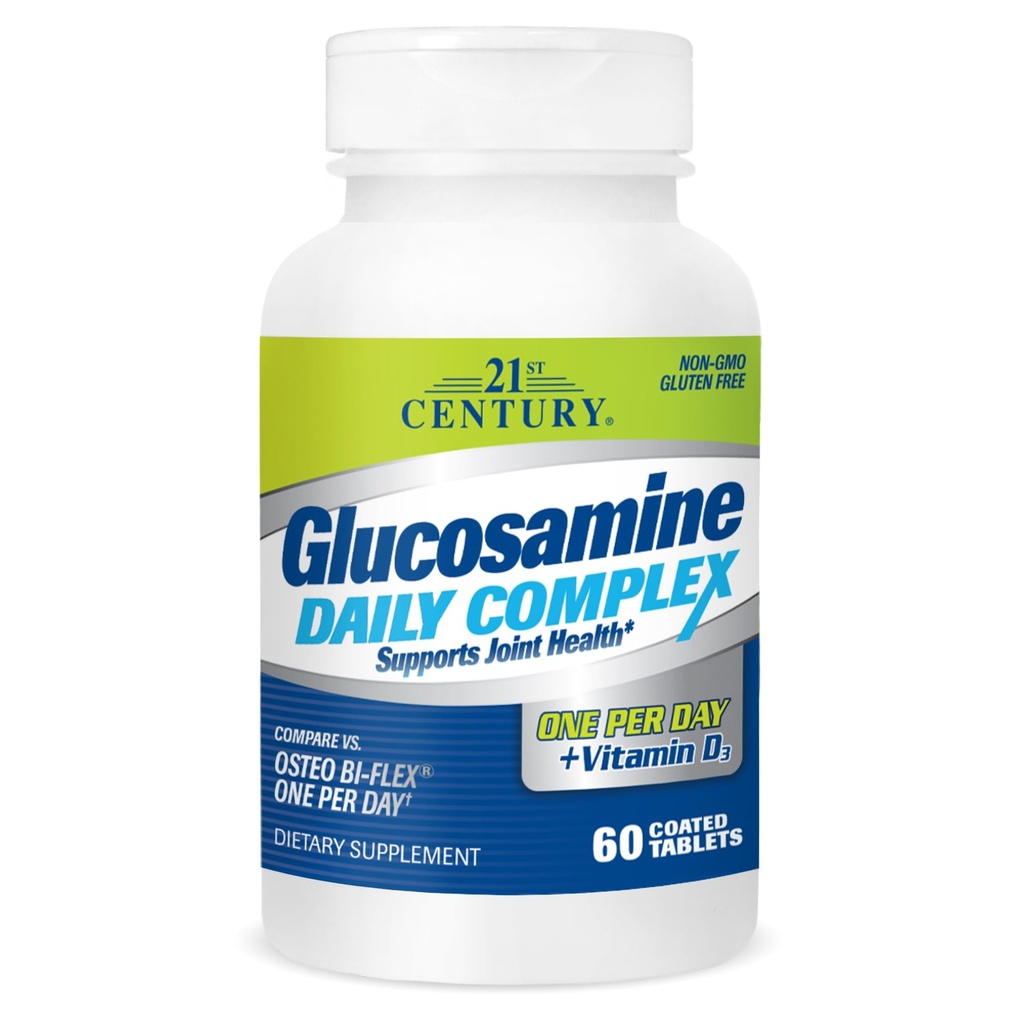 Complejo diario de Glucosamina del siglo XXI Plus D Tabletas, 60 Cuentas (27708)