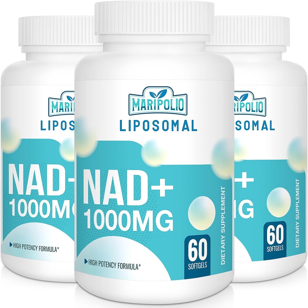 Liposomal NAD+ Suplemento 1000 mg TENIDO Pontecy más alto NAD soporta Max Absorption ← Suplemento puro NAD Energía y Reparación de ADN, Defensa del envejecimiento, Función cerebral