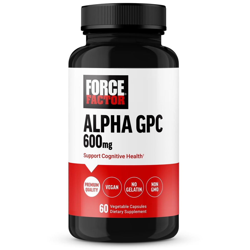 FACTOR FACTOR Alpha GPC Brain Supplement for Memory and Focus, Mood Support Supplement with Alpha GPC 600mg, Premium Quality, Vegan, Non-GMO, 60 cápsulas