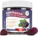 Purify Life Gummies sin azúcar con vitamina C & Zinc para adultos y niños, Suplemento de Apoyo Inmunitario para la Salud Respiratoria, Sambucus Elderberry Antioxidant Gummies - Vegan, 90 Condes