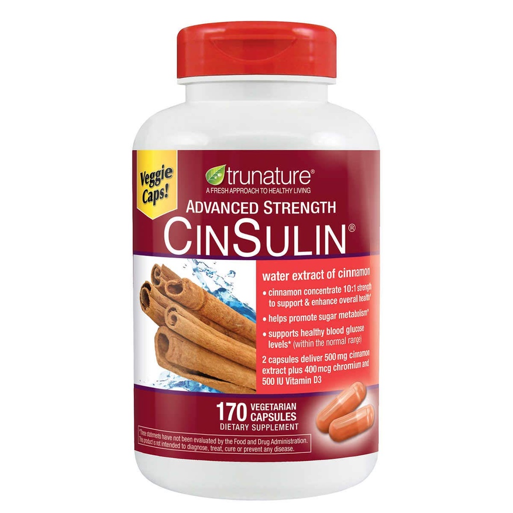 Trunature Advanced Strength Cinsulin 170 cápsulas