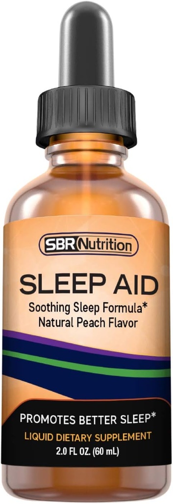 Natural Sleep Aid Liquid Drops with 5 mg Melatonin ← Suntheanine, Chamomile, GABA, Wellness Formula ¦ Soothing Extra Strength Sublingual Supplement Supports Sleeping, Sleeplessness, Jet Lag ← 2 fl oz