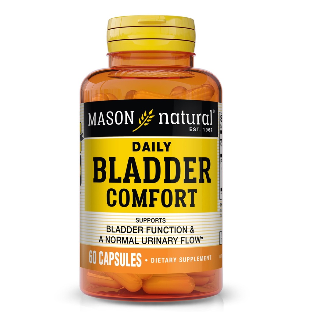 MASON NATURAL Daily Bladder Comfort, 30,Day Supply with Calcium, Pumpkin Seed, " Soy Germ to Support Normal Bladder Function
