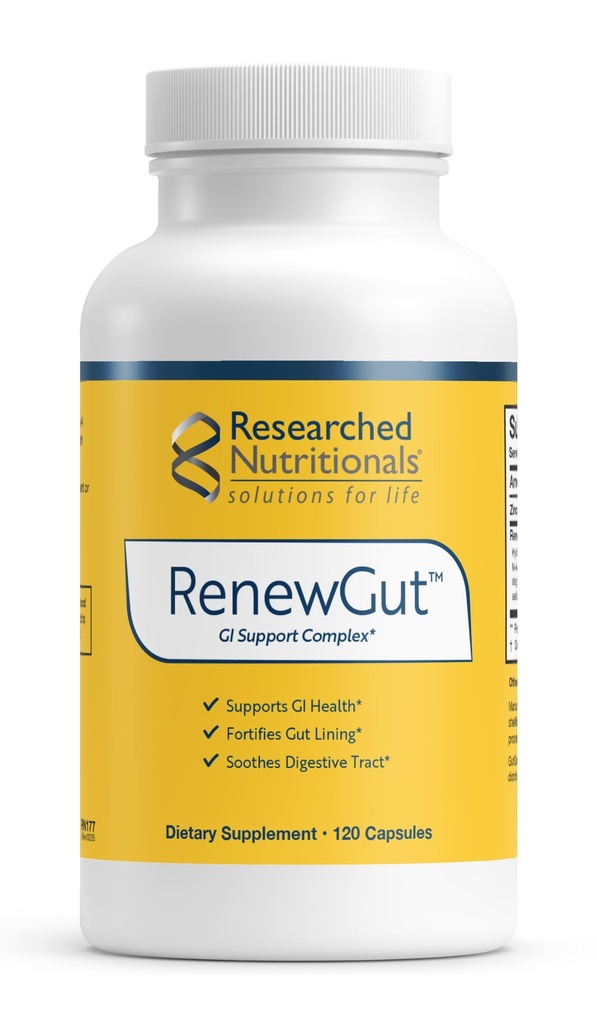 RenewGut - Complejo GI para apoyar a Gut Lining, Healthy Histamine Levels " Digestive Health - Collagen Peptides, Zinc Carnosine, DGL & N Acetyl Glucosamine (120 cápsulas)