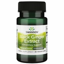 Extracto de jengibre negro Swanson - Promueve la circulación sanguínea saludable y el Vigor físico - May Aid Heart Health, Muscle Tissue y Bienestar - (30 cápsulas vegetales, 100 mg cada uno) 1 Pack