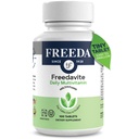 Freedavite Tiny Tablet - Multivitamina moderada para hombres y mujeres - Vitamina A, C, D, E, B1, B2, B6, B12, Biotina, Calcio, Zinc, Hierro, Magnesio, Manganese, Cobre, Selenium, Iodine - 100 Conde