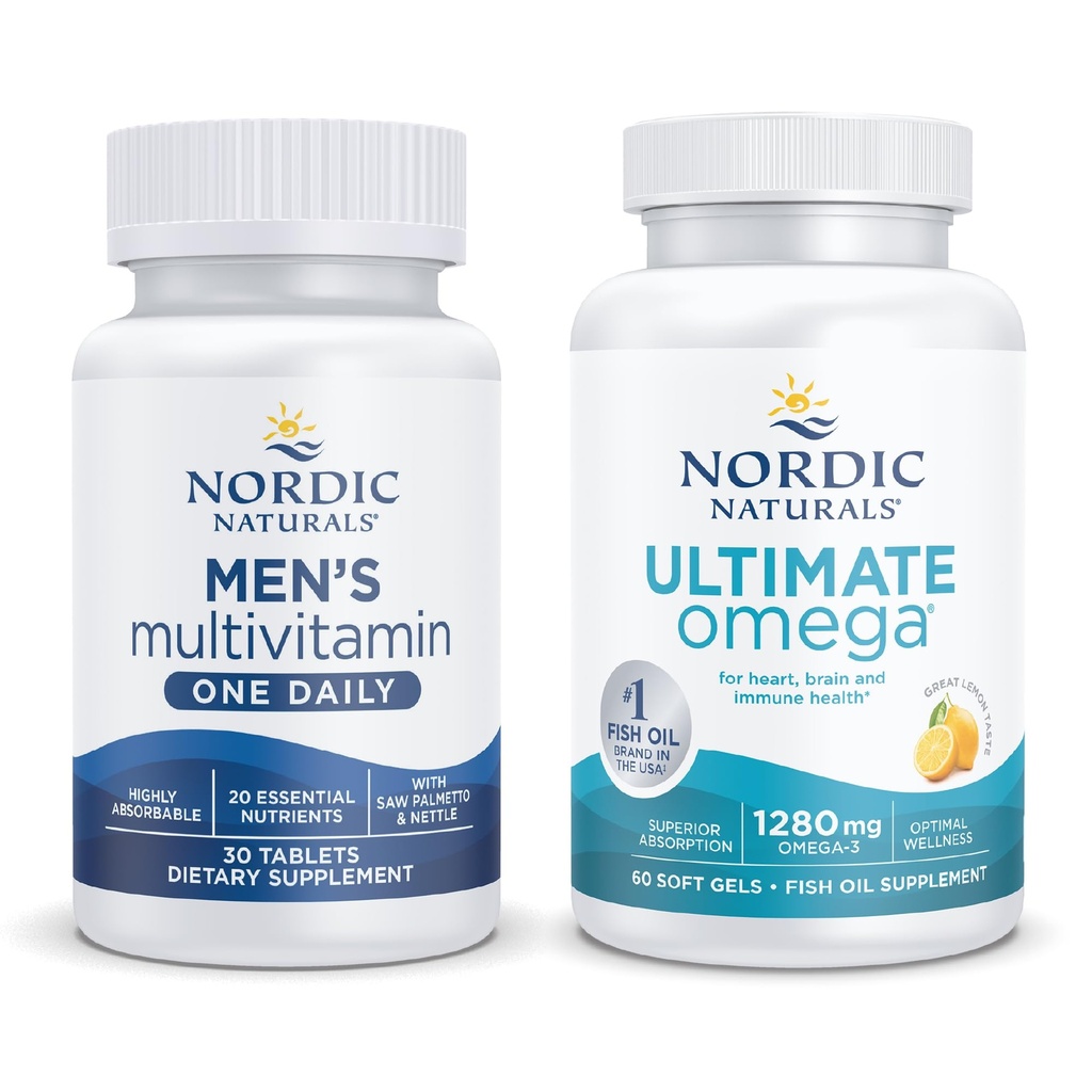 Nordic Naturals Starter Pack - Hombre Multivitamin One Daily, Ultimate Omega