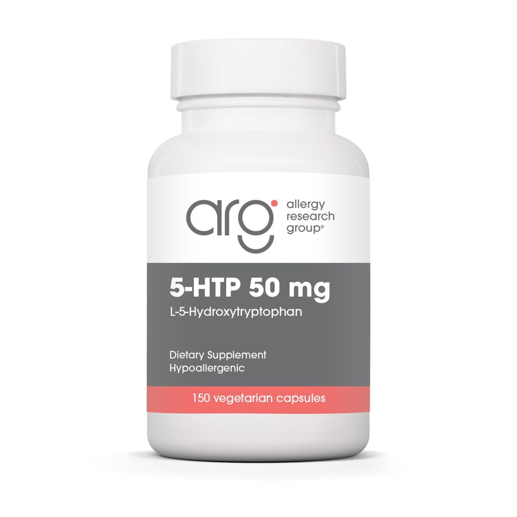 Allergy Research Group 5-HTP 50mg Suplemento - Serotonin for Men ' Women, Sleep Support, L-5-Hydroxytryptophan, Pure, Vegetarian Capsules - 150 Conteo