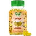 Vitamina C Jelly Bean Gummies for Adults, Immune Support Dietary Supplements, Vegetarian, 120 Citrus Blast Jelly Beans, Kosher