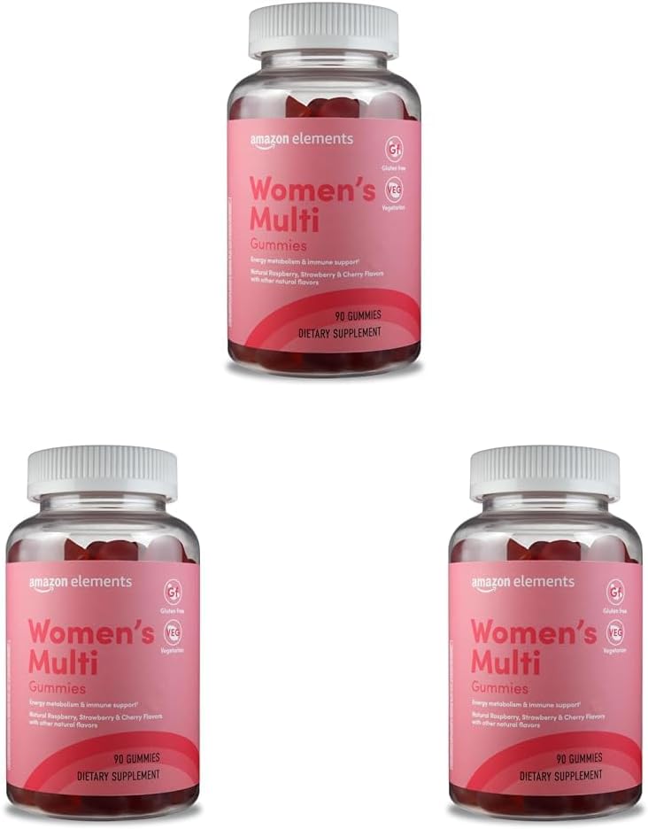 Elementos - Multivitaminas Orgánicas de Mujeres Adultas, 90 Gummies (30 Servings), Vegetariano, Gratuito Gluten (Anteriormente Revly) (Pack of 3)