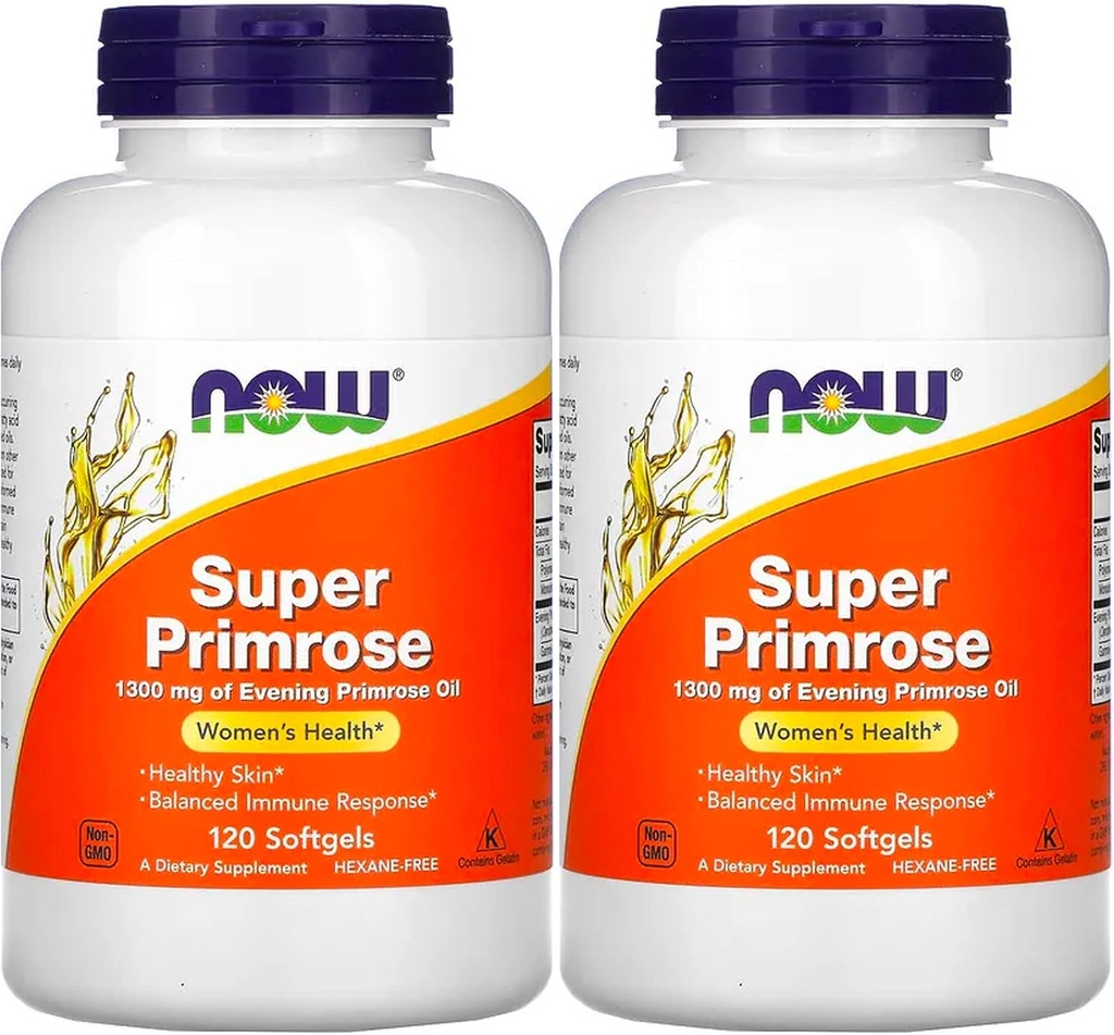 Ahora Foods Super Primrose 1300mg, 120 geles (Pack of 2)