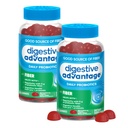 Beneficios Digestivos Suplemento de fibra prebiótica Fresa Sabor Gummies con Probióticos para Salud Digestiva Mujer, Adultos Regularidad y Salud Gut, 60 Conde (2 Pack)