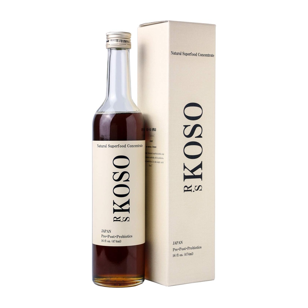 3-Day Cleanse by R's KOSO - Japanese Enzyme Drink Rich in Probiotics and Prebiotic, Made from 100+ Vegetables ? Frutas - Soporte Natural para una mejor digestión " Salud Gut + Detox + Limpieza - 16oz