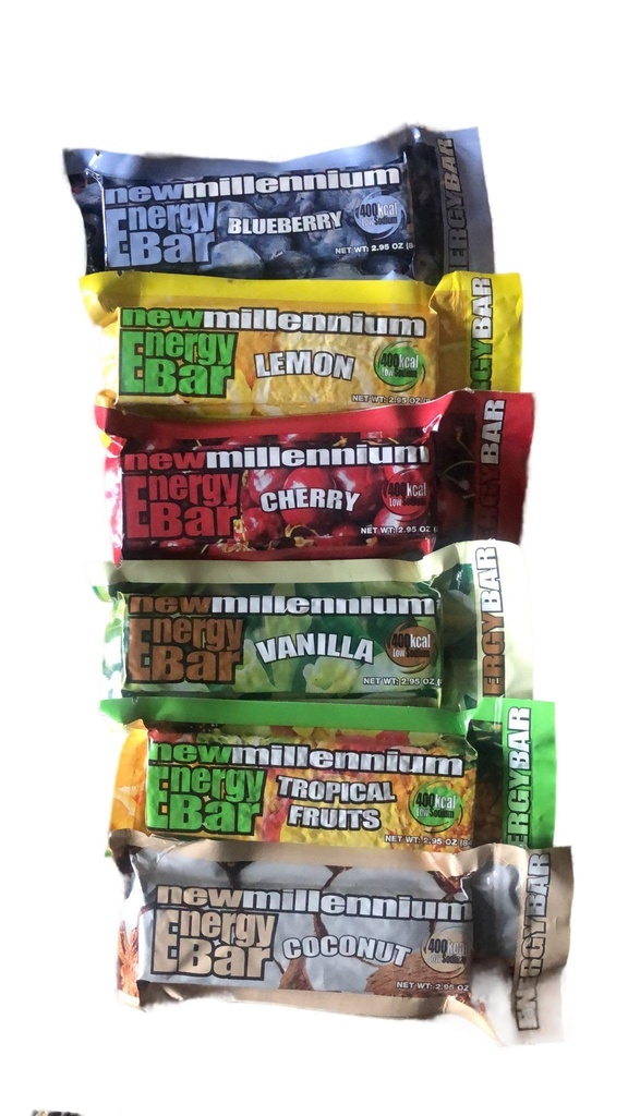 Millennium Energy Bars Assorted Flavors including Emergency Guide