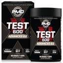 PMD Sports N-Test 600 Advanced Nitric Oxide Booster for Hombre - con clínicamente estudiado Testofen - Lean Muscle y Strength Gains con supresión de estrógeno (90 Veggie -Caps)