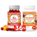 Lunakai Vitamina B12 y vitamina E Gummies Bundle - 3000 mcg Gummies for Adults Energy Support and Bone Health - 250 mg 1000 iu Natural VIT E Plus C Suplementos