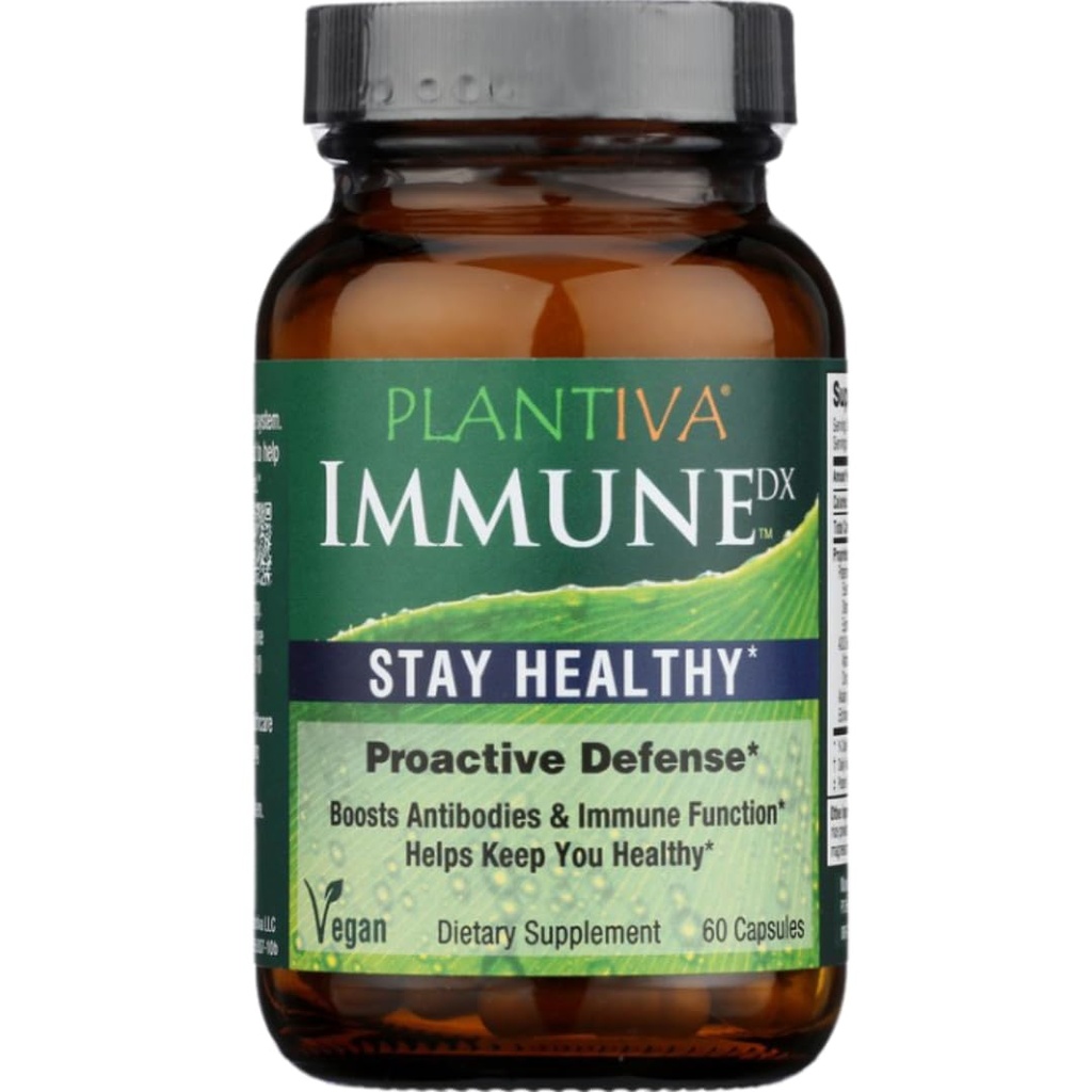 ImmuneDx saludable Immune Boost Daily Herbal Supplement, Natural Resistance, Whole Body Defense with Echinacea &amp; Ginseng - Vegan - 60 cápsulas