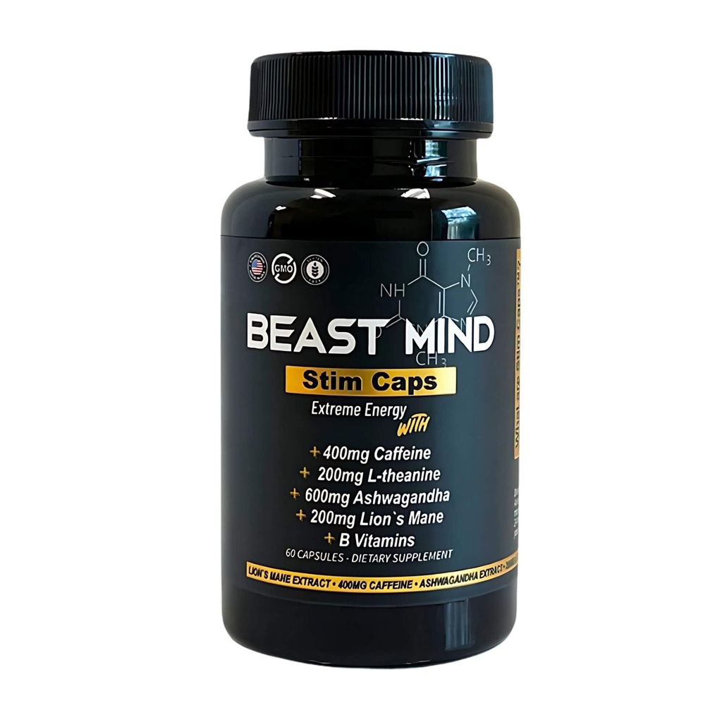 Extreme Energy Pills ← 400mg Caffeine ← 600mg Ashwagandha ← 200mg Lions Mane ← Aumento de la energía " Mood by Beast Mind
