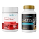 Juvenon BloodFlow-7 Nitric Oxide Suplemento con Nitrosigine + Alpha Gold Male