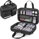 Damero Organizador de Botella de Cerradura de Píldora, Tratamiento de Almacén de Medicamentos Organizador de Viaje Caso de Carreteras Grandes, Medicamentos y Suministros Médicos,Negro