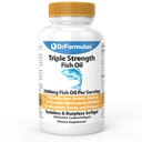 DrFormulas 2000mg Triple Fuerza Omega 3 Fish Oil con EPA y DHA, 180 Burpless Softgels