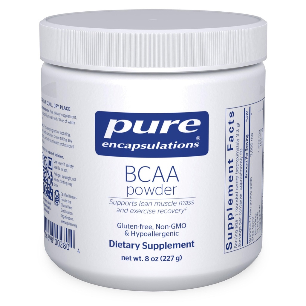 Pure Encapsulations BCAA Powder peru Hypoallergenic Supplement to Support Muscle Function During Exercise TEN 8 Ounces