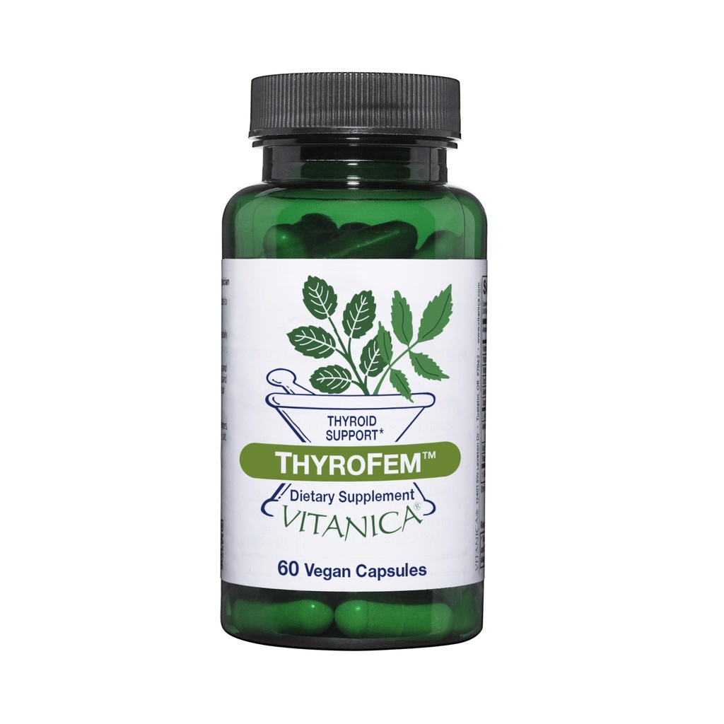 Vitanica ThyroFem, Thyroid Gland Support, Vegan, 60 cápsulas