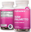 Saw Palmetto for Women - Natural DHT Blocker Hair Growth Pills Made with Organic Saw Palmetto Extract Berries Supports Hormonal Balance &amp; Urinary Health Pure Saw Palmetto for Women Hair Loss sometida 60 Pills