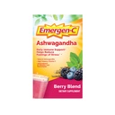 Emergen-C Vitamina C Ashwagandha Bebida Mix, Suplemento dietético para Apoyo Inmunitario, Berry Blend, Volver a Esenciales Escolares - 18 Cuenta