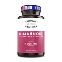 Remedios totalmente naturales de Thomas D-mannose 1200mg - con arándano y dandelión - Natural Urinary Tract y UTI Health Support - Mejores cápsulas de humedad - NO rellenos, All-Natural, Vegan - 120 cápsulas