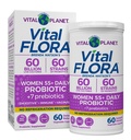 Planeta Vital - Probióticos de Flora Vital para Mujeres Más de 55 Estante Estable Probiótico 60 Billones CFU, 60 Strains Diversos, 7 Prebióticos Orgánicos, Apoyo Inmunitario y Salud Digestiva 60 cápsulas