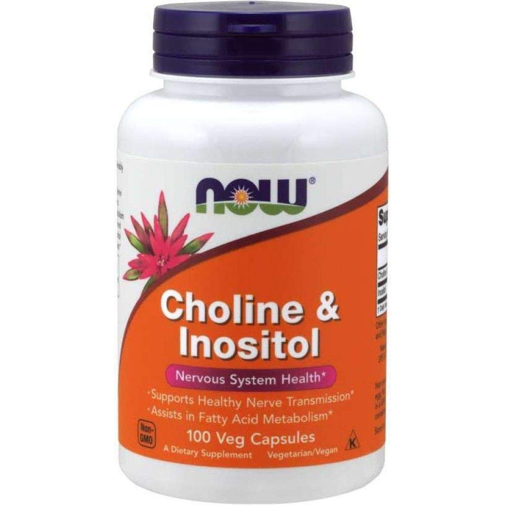 AHORA Choline e Inositol 500mg, 100 cápsulas (Pack of 2)