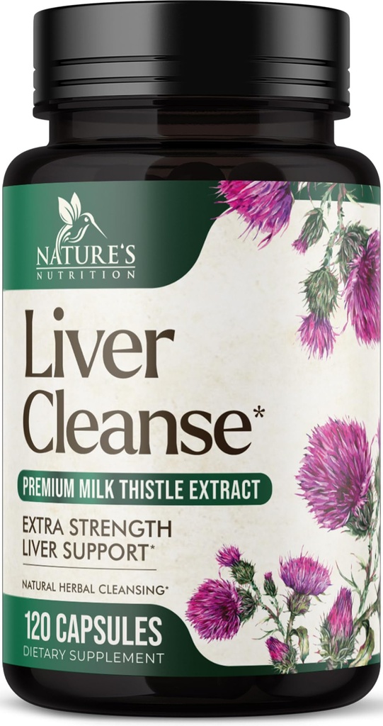 Liver Cleanse Detox " Repair Formula - 20-in-1 Advanced Liver Support Supplement with Silymarin Milk Thistle, Dandelion Root, Artichoke Extract, Turmeric, Choline, " Beetroot - 120 Veggie Capsules