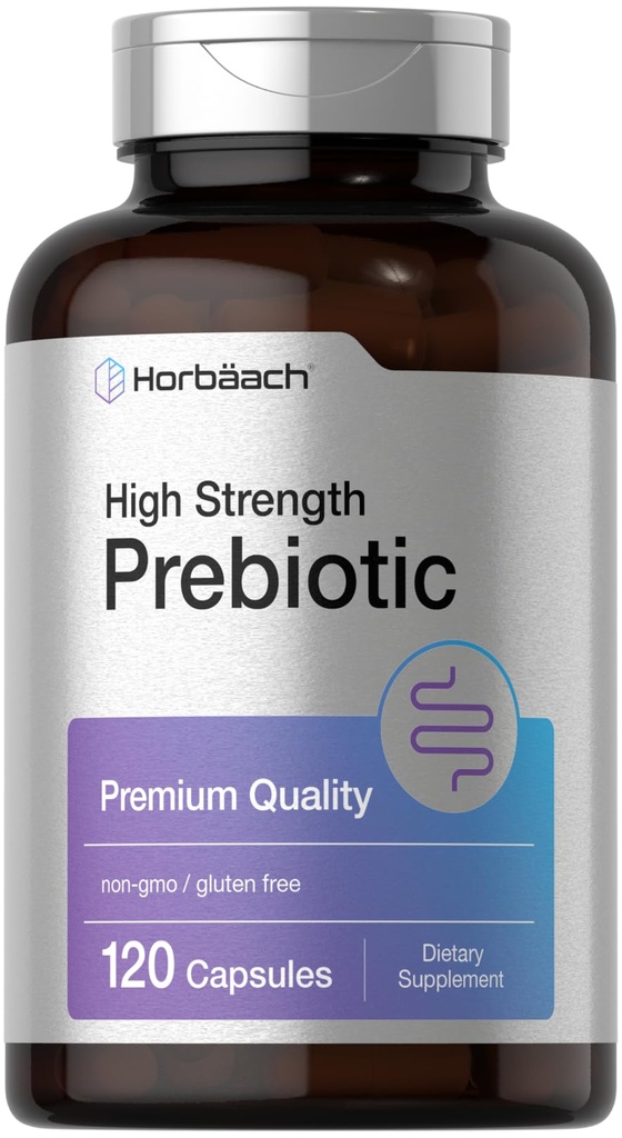 Horbäach Prebiótico para Hombres y Mujeres TENIDO 120 Powder Pills TEN High Strength &amp; Premium Quality Suplemento No-GMO &amp; Gluten Free Quick Release Capsules