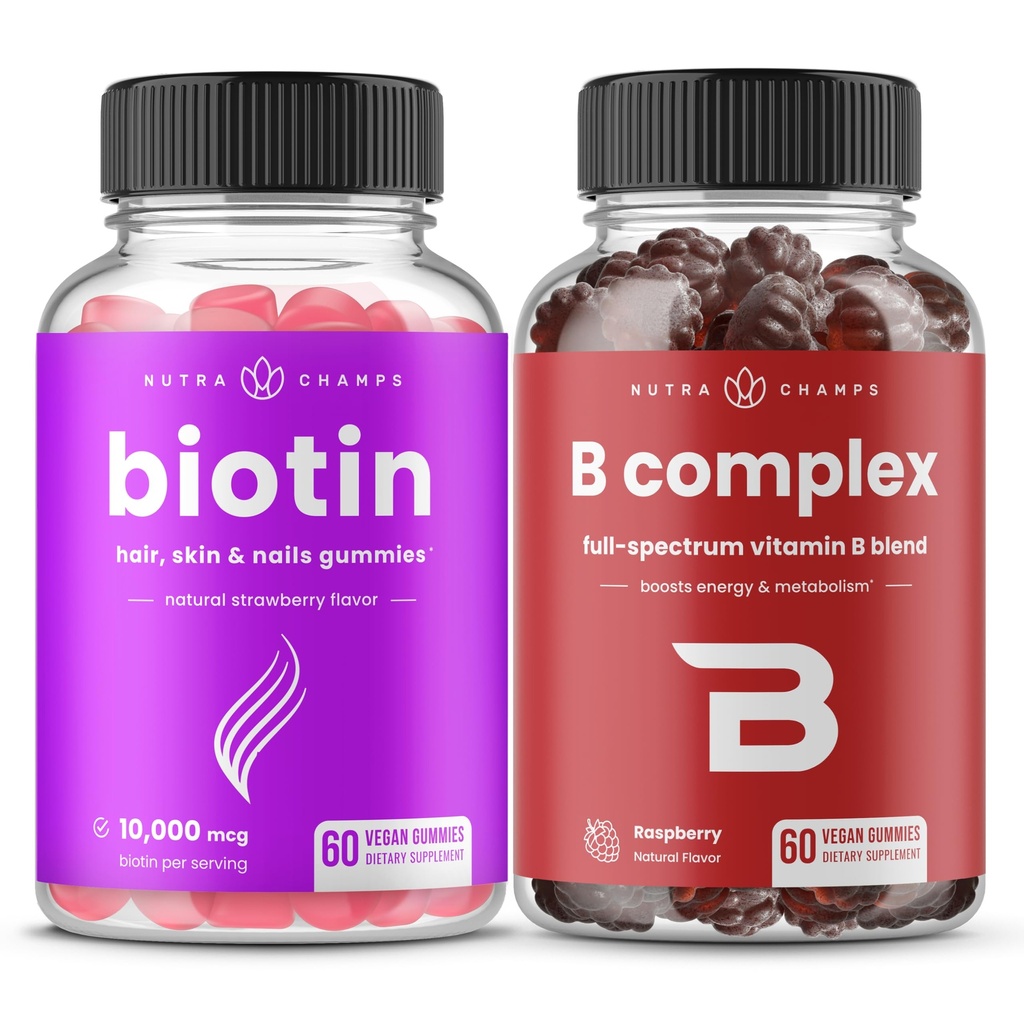 NutraChamps Biotin &amp; B Complex Gummies